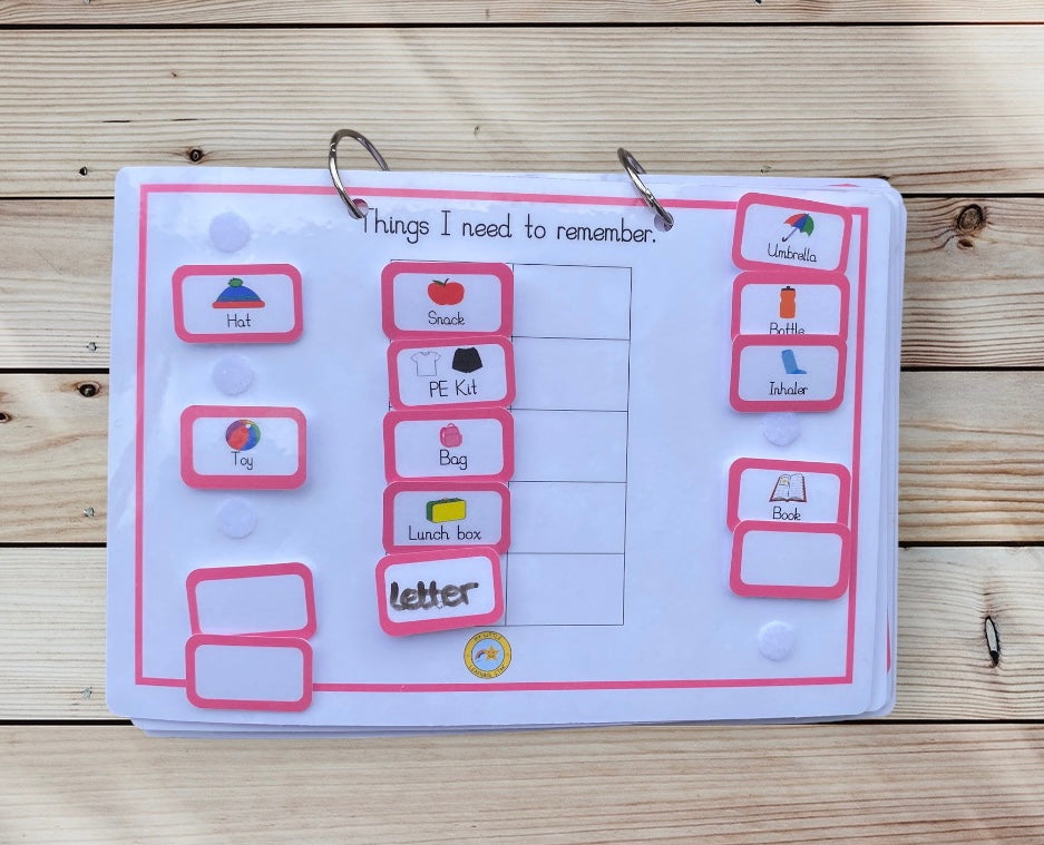 Daily routine book, school nursery day organisation, A5 routine book