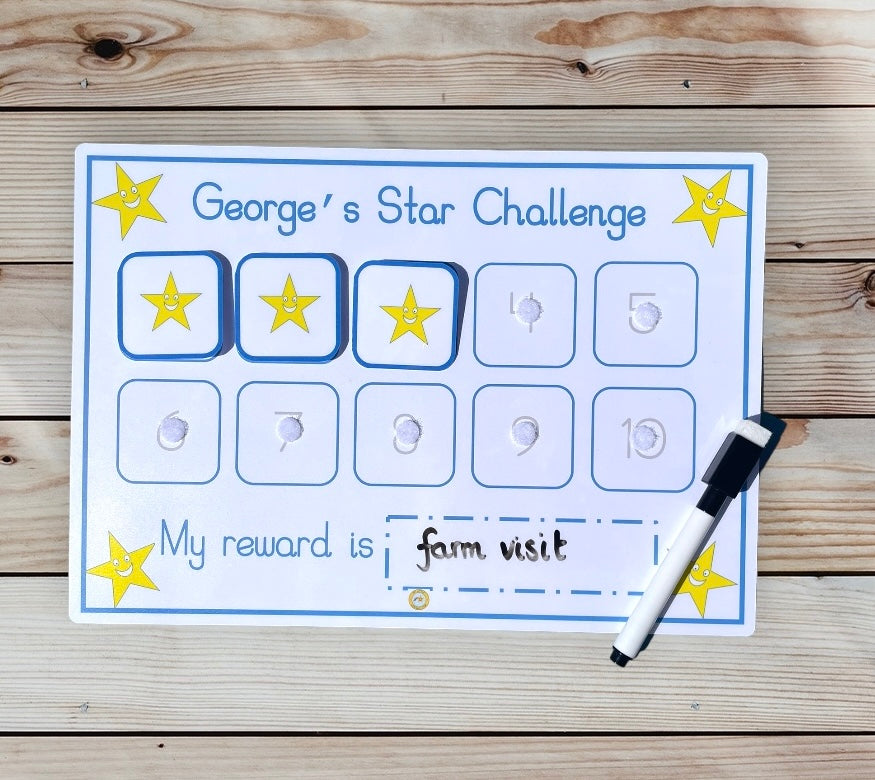 Personalised reward chart - stars