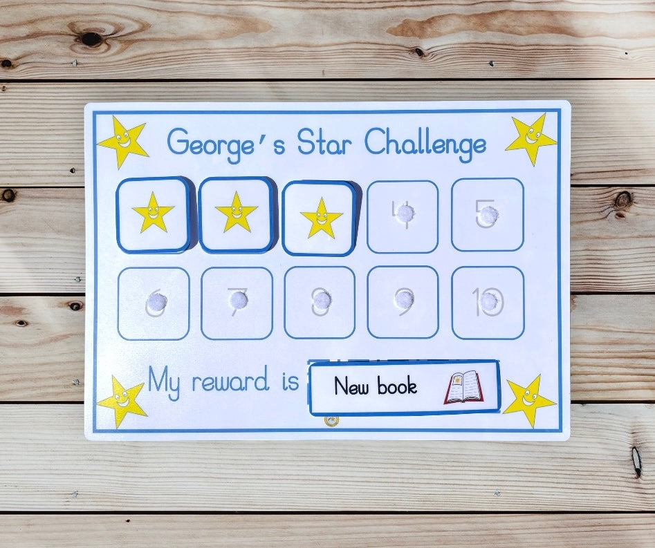 Personalised reward chart - stars