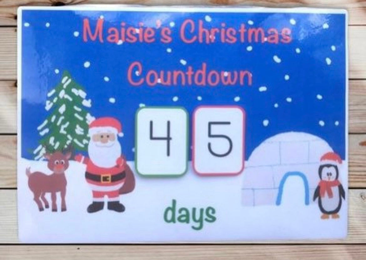 Christmas countdown - personalised