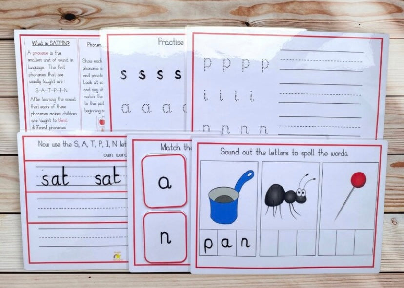 Phase 2 phonics SATPIN activity set