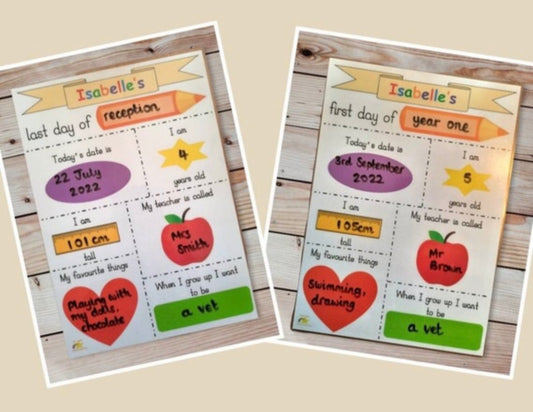 First and last day of school / nursery photo prop sign, starting school, starting nursery, first day of school, last day of school