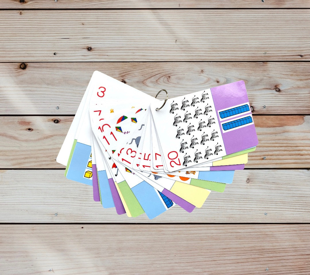 Number tracing flashcards 1-20