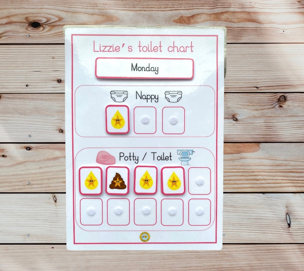 Daily potty toilet training chart