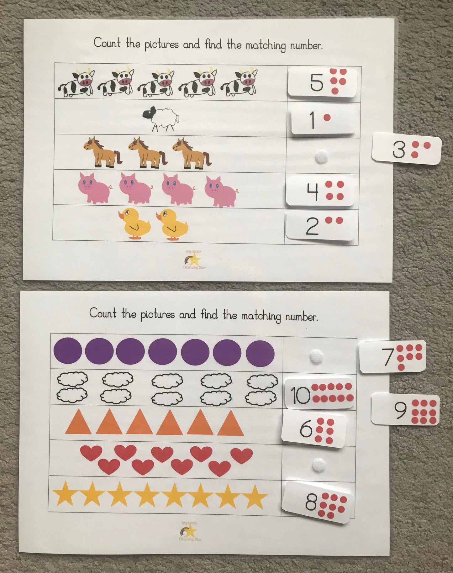 Counting to 10 number activity