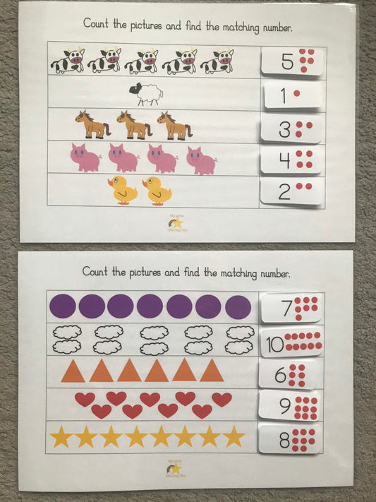 Counting to 10 number activity