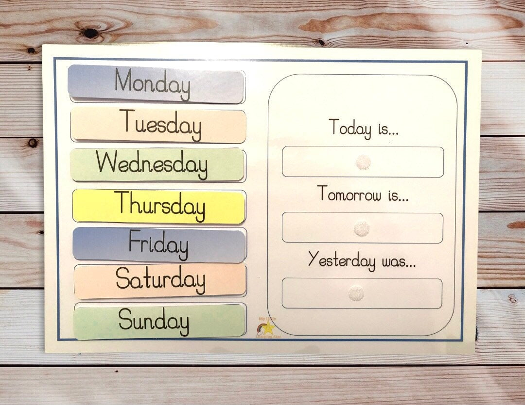 Days of the week ordering