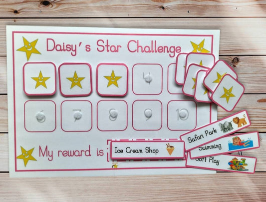 Personalised reward chart - stars