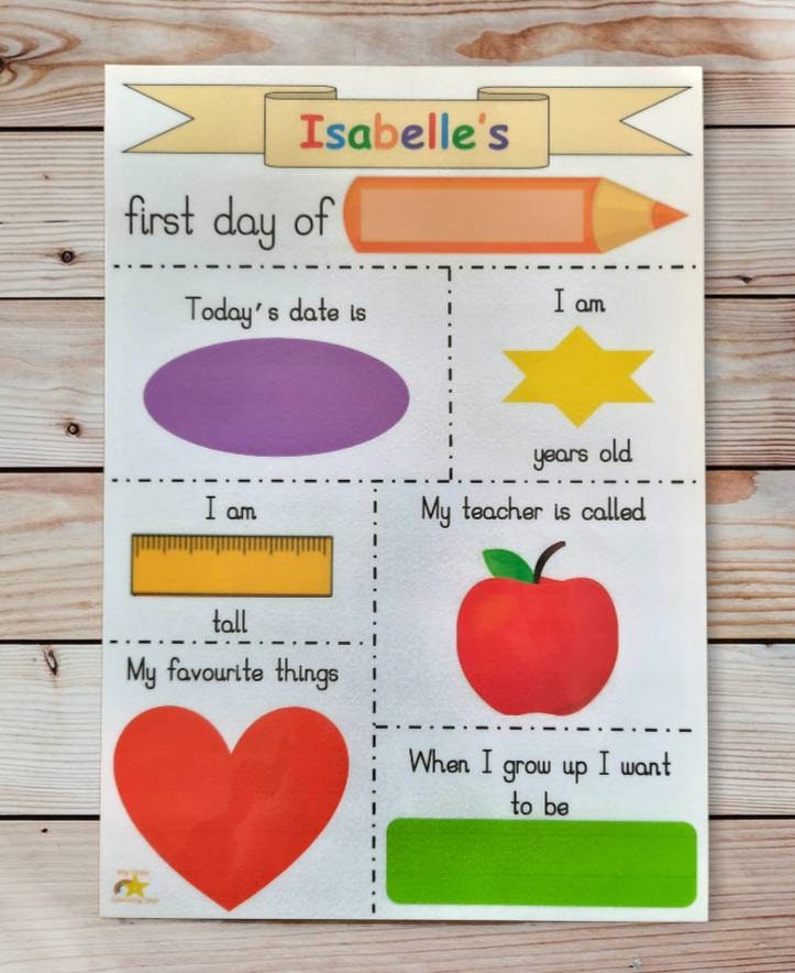 First & last day of school/nursery photo prop sign