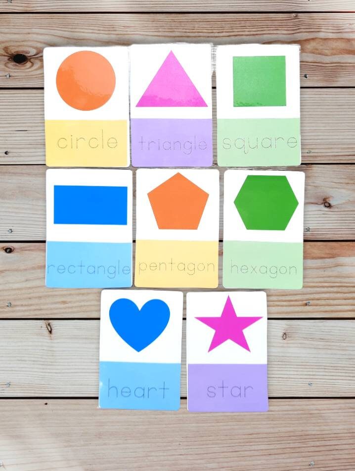 2D shape flashcards