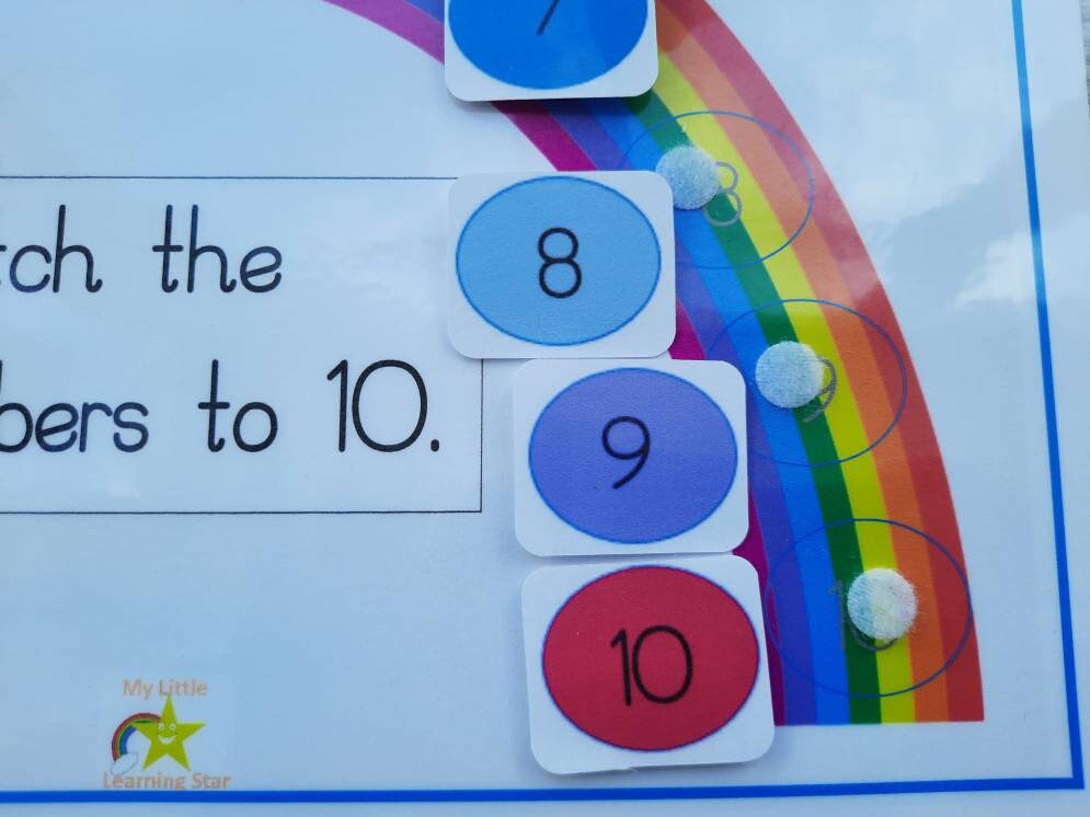 Counting to 10 matching activity