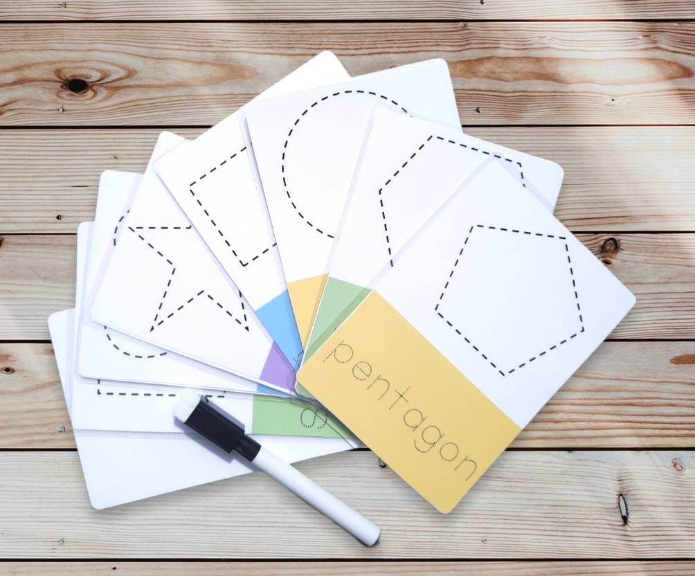 2D shape flashcards