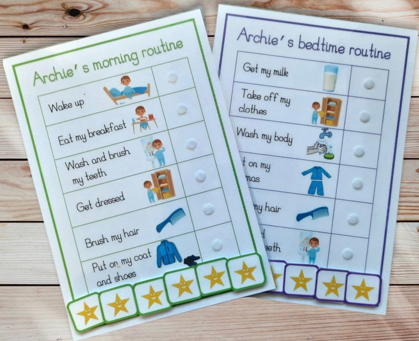 Routine chart & reward chart bundle