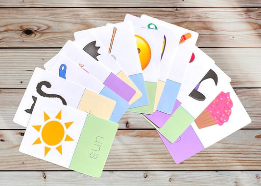 CVC word personalised tracing flashcards