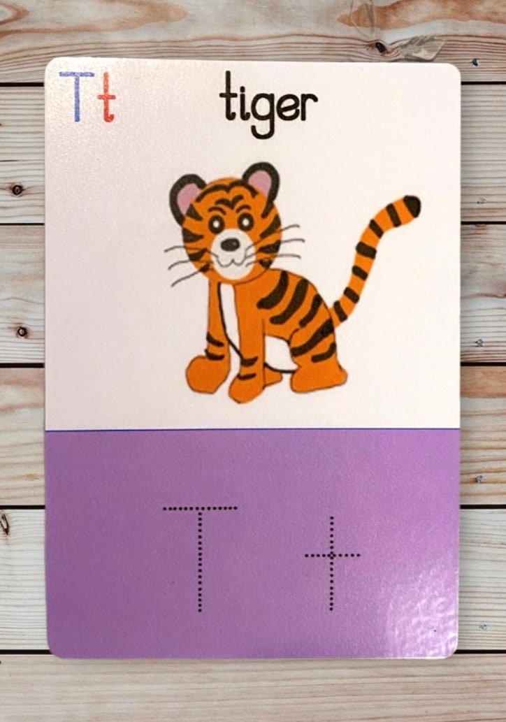 Alphabet tracing flashcards