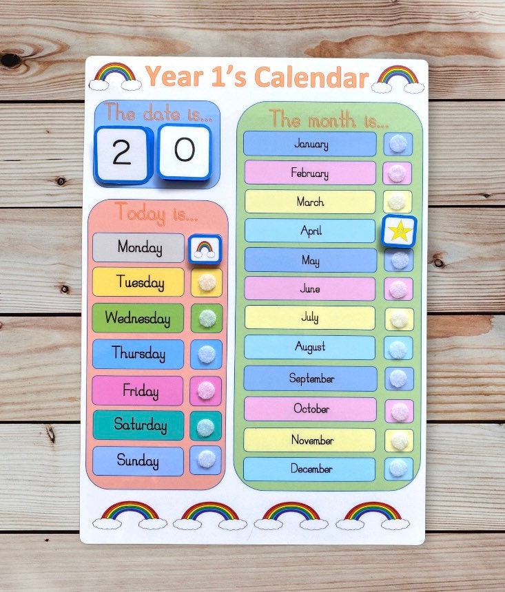 Interactive calendar (portrait) - various designs