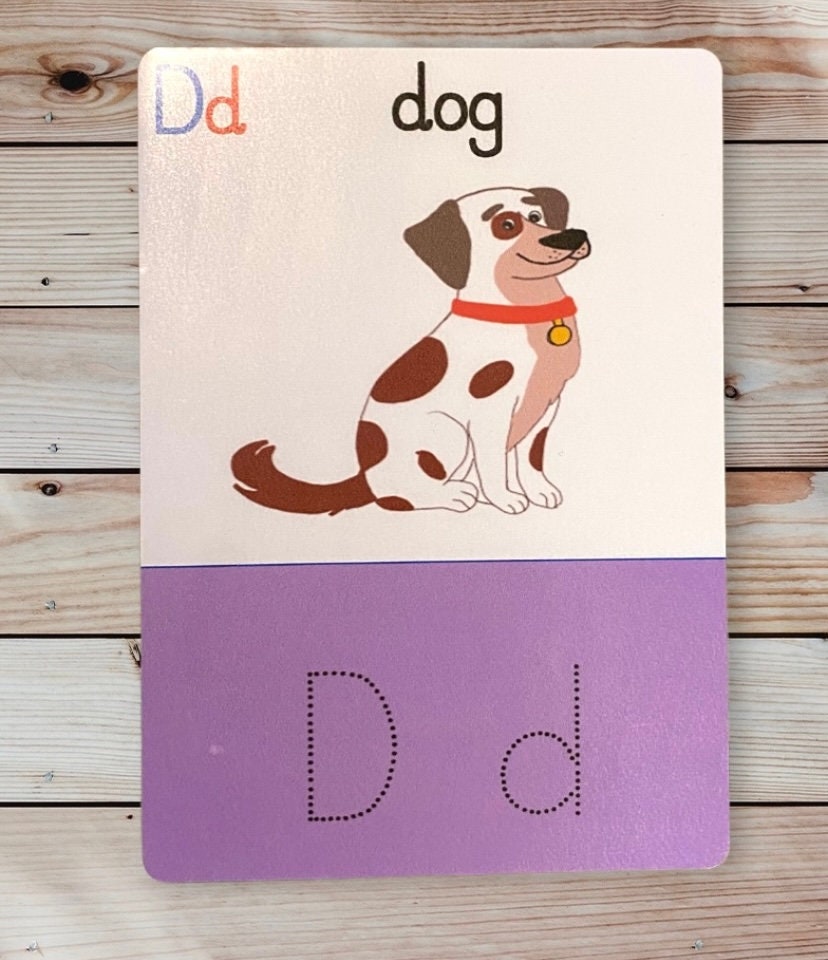 Alphabet tracing flashcards