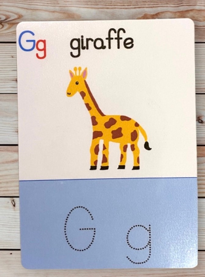 Alphabet tracing flashcards