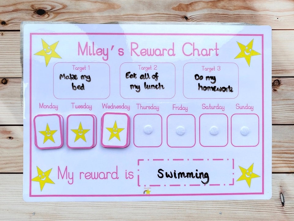 Weekly reward chart My Little Learning Star