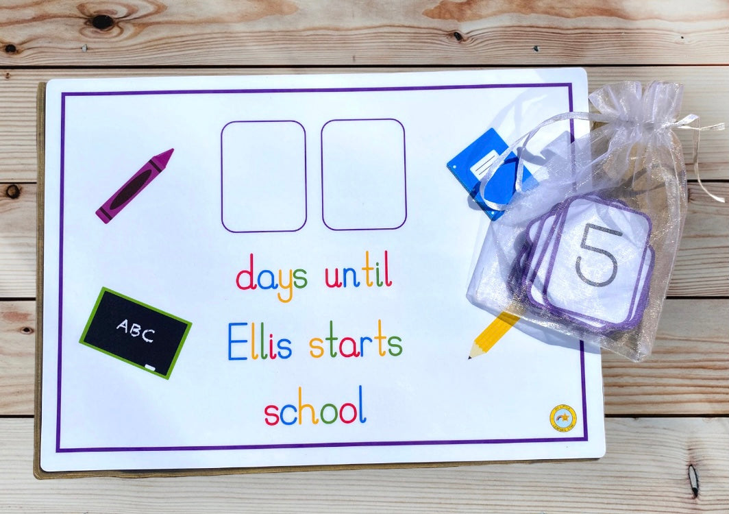 Starting school countdown